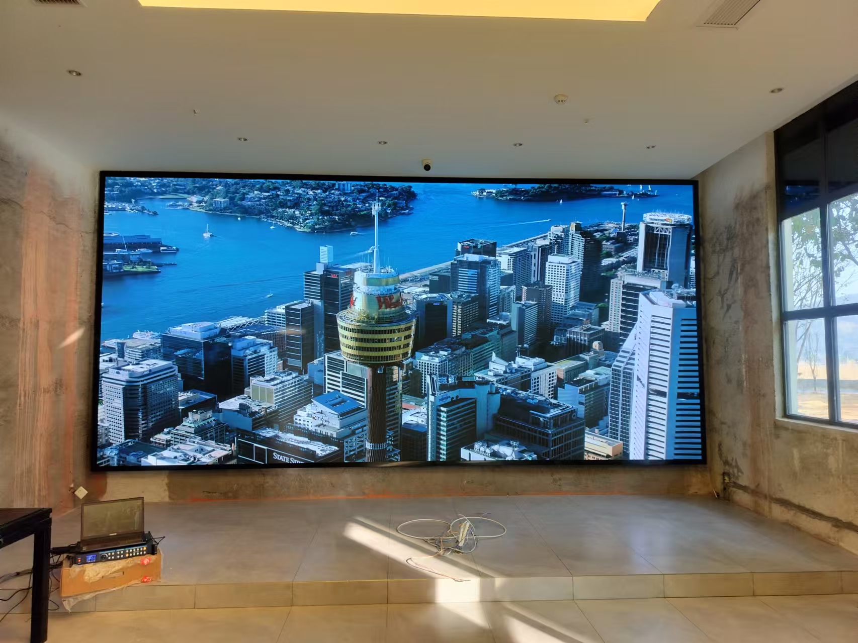 井冈山市绿色食品产业园显示屏Q1.8H安装