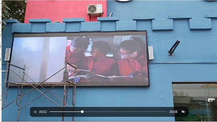 长塘幼儿园10m2户外Q4 LED显示屏