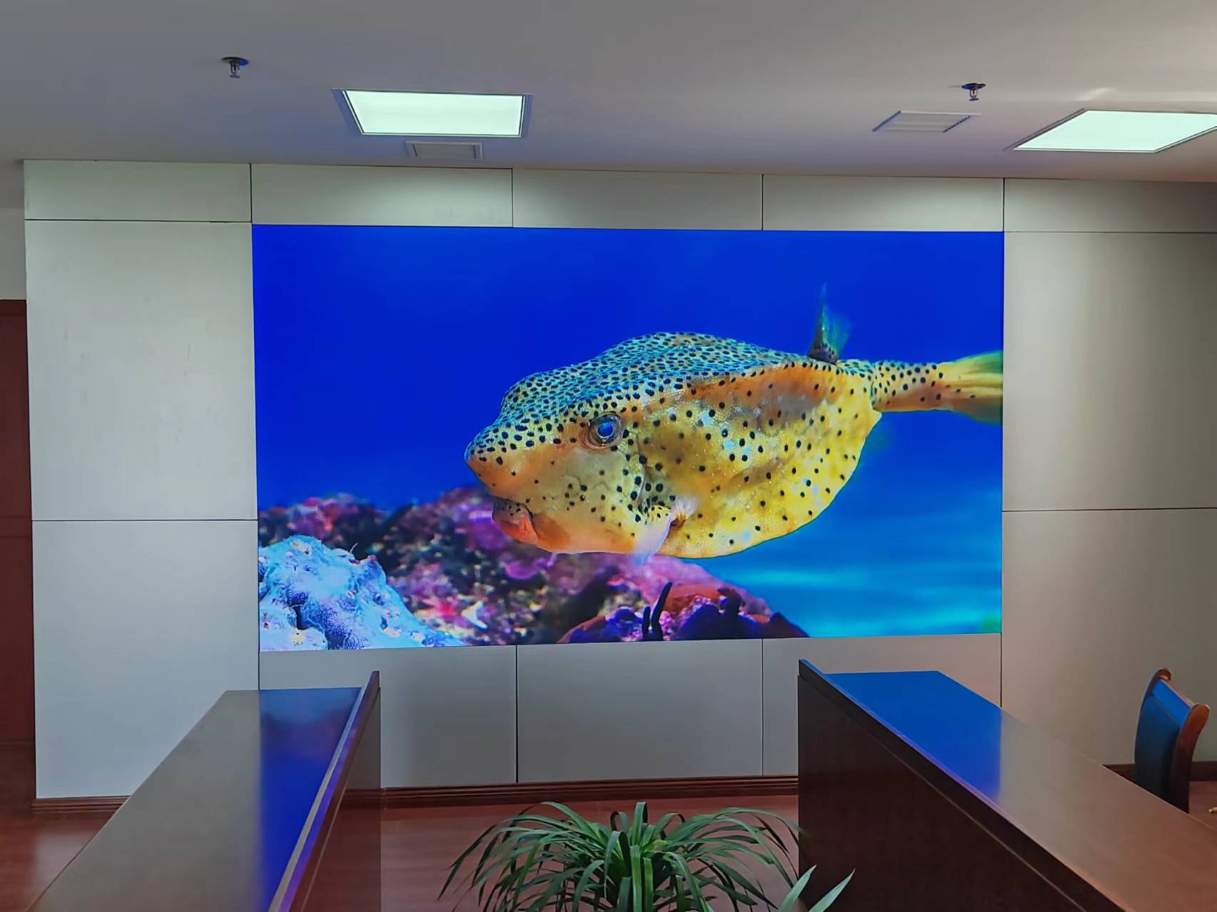 赣州某单位强力室内Q1.5H全彩LED显示屏